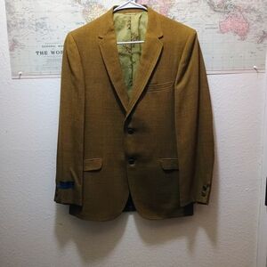 Antique Deadstock 1927 Green Men's Blazer By Cricketeer. Wool N Poly. Mint. Airy